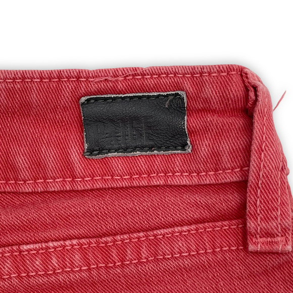 🍀Paige Skyline Ankle Peg Women's Carmine Red Denim Low Rise Skinny Jeans Size 26 - Picture 4 of 10